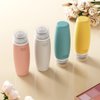 PACKISM TSA Approved Toiletry Bottles - 6 Pack Leak Proof 3.4oz Silicone Travel Bottles for Toiletries, Refillable Liquid Travel Accessories for Shampoo Conditioner Lotion Body Wash(BPA Free)