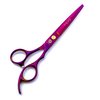 6.0 inch Purple Hair Cutting Scissors Set with Razor, Leather Scissors Case, Barber Hair Cutting Shears Hair Thinning/Texturizing Shears for Professional Hairdresser or Home Use