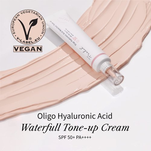 THE LAB BY BLANC DOUX Oligo Hyaluronic Acid Waterfull Tone-up Tinted Moisturizer with SPF 50+ PA++++ Vegan Flawless Coverage Plant-Derived Ingredients All-in-One Skincare Sunscreen Makeup Base Korean