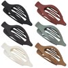 CHANDAT Flat Hair Clips 6 pcs Lay Down Claw Clips French Concord Hair Clips for Thick Hair Alligator Hair Clips for Thin Hair Duck Bill Hair Barrettes Hair Accessories for Women - Basic