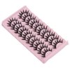 DSLONG 10 Pairs Manga Lashes Wet Look Lashes Effect Cat Eye Lashes Extension Spiky Mink Lashes Japanese Cosplay Styles Anime Fake Eyelashes Reusable