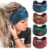 STGDAK Boho Headbands for Women,Retro Floral Pattern Hair Band,Non Slip Hair Band,Cotton Fabric Cloth Headbands,Fashion Elastic Head Turbans Yoga Sports Runnig Hair Accessories for Women Girls 4 Pack