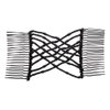LOVEF Women Magic Hair Comb Bead Stretchy Hair Combs Double Slide Metal multifunctional Comb Clip Hairpins For women-4pcs