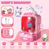 Claw Machine for Kids,Mini Rabbit Vending Machines with LED Lights & Sound & Mini Plush Dolls,Candy Grabber Prize Dispenser Bunny Toy,Electronic Arcade Game Machine for Party Birthday
