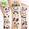 Panda Temporary Tattoos Birthday Party Supplies Decorations 96PCS Cute Tattoos Stickers Party Favors Kids Gifts Girls Boys Classroom School Prizes Themed