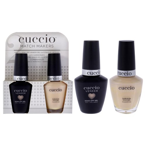 Cuccio Matchmaker - Colour Nail Lacquer & Veneer Gel Polish - So So Sofia - For Manicures & Pedicures, Full Coverage - Long Lasting, High Shine - Cruelty, Formaldehyde & Toluene Free - 2 pc