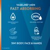Vaseline Men Fast Absorbing 3-in-1 Face, Hands & Body Lotion for Men, For Dry Skin, Absorbs in Just 15 Seconds for Moisturized Skin 20.3 oz