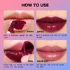 GHFCZOO Peel Off Lip Tint, Waterproof Long Lasting Lip Stain, Matte Transfer-Proof Peel Off Lipstick, Non-Stick Cup Lip Color, Smudge-Free Lip Makeup for Women and Girls (06#, 1pc)