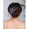 Denifery Blue Bridal Hair Comb Sapphire Blue Crystal Hair Comb Wedding Navy Blue Rhinestone Royal Blue Hair Comb Wedding Hair Piece for Women and Girls