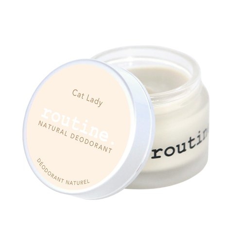 ROUTINE Aluminum Free Natural Deodorant for Women and Men, Antiperspirant Deodorant for All Types of Skin 58g Pineapple and Vanilla Scented (Cat Lady Jar)
