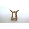 Generic Faux bamboo wood medium/small hearts metal hair claw clip barrette