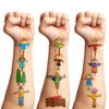 Cute Scarecrow Temporary Tattoos Fall First Birthday Party Decorations Favors Supplies Harvest Themed Stickers 10 Sheets 100 PCS Gifts for Baby Kids Girls Boys Decor Class School Carnival Christmas