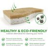 AIRNEX Natural Kitchen Sponge - Biodegradable Compostable Cellulose and Coconut Scrubber Sponge - Pack of 12 Eco Friendly Sponges for Dishes