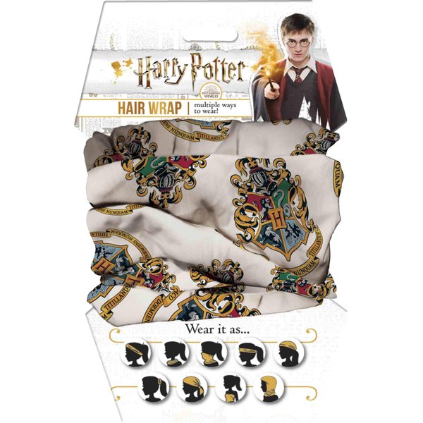Spoontiques Hair and Face Wraps - Multifunctional Bandanna - Harry Potter Headband - Scarf - Neck Gaiter- Balaclava - Hogwarts Crest