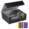 BlissBoard Magic Cards Storage Box, MTG Card Storage, Leather Magnetic Card Storage Box with 8 PCS Card Dividers, Holds 1800+ Sleeved Cards for Magic Commander, MTG, YGO, PKM and Sports Cards