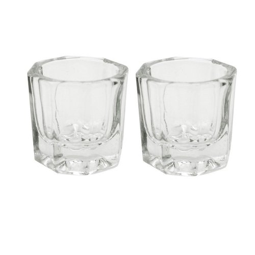GBSTORE 2 Nail Art Acrylic Liquid Powder Dappen Dish Glass Crystal Cup Glassware Tools