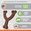 Nylabone Flexi Chew Wishbone Dog Chew Toy - Flexible Dog Toy for Moderate & Gentle Chewers - Flavor Medley, Wolf/Medium (1 Count)