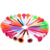 Rubber Cushion Top Plastic Golf Tees Mixed Colors Pack of 50pcs (3-1/4")