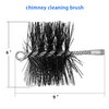 Stanbroil 6 Inch Round Chimney Cleaning Brush with 1/4" NPT Fitting for Insulated Chimneys, Stainless Steel or Metal Stove Pipes- Works with Most Chimney Rod Sets