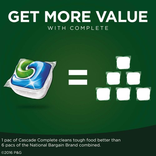 Cascade Complete Dishwasher Pods, Actionpacs Dishwasher Detergent, Fresh Scent with Dawn Power, 43 Count