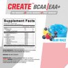 Undefined Nutrition Create BCAA/EAA+ by Brian Shaw -Muscle Recovery & Endurance, 6.8g BCAA/EAA Matrix -Full Spectrum BCAA + Essential Amino Acids Supplement – 30 Servings (127 oz, Blue Razz)