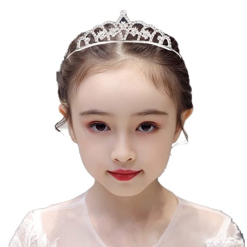 Gortin Girls Crystal Tiara Crown Silver Children Princess Crown for Birthday Party Rhinestones Headbands Bride Wedding Headpieces for Girls and Kids (type 4)