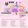 Acrylic Nail Kit for Beginners with Everything, 51 Colors Acrylic Powder Nail Kit Acrylic Set, 78 in One Nail Set Acrylic Nail Art Starter Kit with False Nail Tips Nail Art Tools