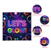 40Pcs Glow Party Napkins Neon Glow in the Dark Dessert Lunch Dinner Tableware Disposable Paper Napkin Set Let's Glow Theme Wedding Birthday Baby Shower Party Supplies