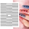 DANNEASY 8 Sheets Small Number Nail Art Stickers for Women Kids Girl Number for Nails Self Adhesive Nail Stickers Number Nail Decals 3D Nail Design Nail Decoration