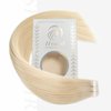 Hyssiet Tape In Hair Extensions Real Human Hair Silky Straight Invisible 22 Inch Platinum Blonde 20Pcs 50G Tape Cabello Humano Extensiones