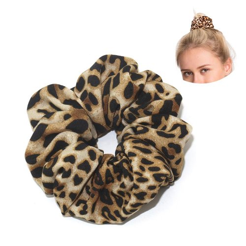 AKOAK 1 Pack Hair Scrunchies for Women - Vintage Leopard Print Scrunchies, Hair Accessories, Pony...