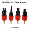 Oumers Inflatable SUP Pump Adaptor Air Pump Converter, 4 Standards Conventional Air Valve Attachment for Inflatable Boat, Stand Up Paddle Board, Inflatable Bed, Etc