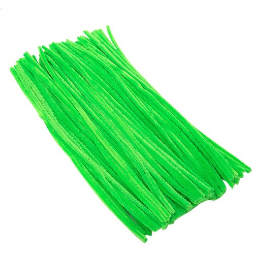 Green Pipe Cleaners, 100pcs Thick Pipe Cleaners Craft Supplies, 15 Colors Chenille Stems Art Supplies 12 inch Pipe Cleaners Chenille Stems for Make Creative DIY Arts Projects
