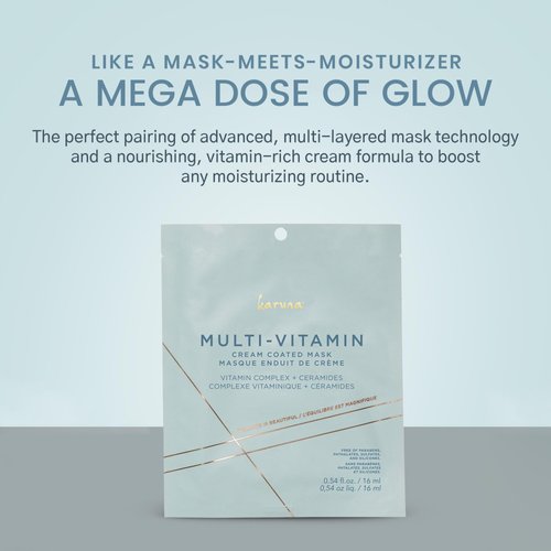 Karuna - MULTI-VITAMIN Face Masks Skincare Must-Have, Cream-Coated Vitamin-Rich Facial Masks, 1 Collagen Mask Pack