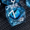 KERWELLSI Beholder's Eye DND Dice, 7 Piece Float Liquid Core D&D Dice Set, Sharp Edge Resin Dungeons and Dragons Dice with Gift Box, Polyhedral Role Playing RPG D and D Dice D20 D12 D10 D8 D6 D4