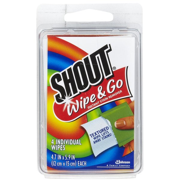 Shout Stain Remover Wipes, Travel Size - 2 pk.
