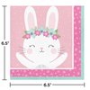 Creative Converting 336052 Bunny Party Napkins, 6.5", Multicolor