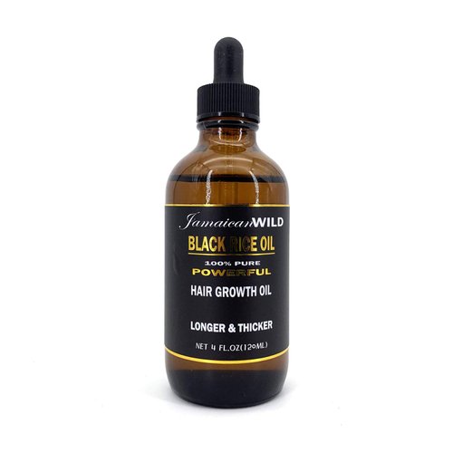 Jamaican Wild Black Rice Oil Hair Growth Oil 4oz - Tea Tree, Hair Care Product for Stronger, Thicker, and Longer Hair