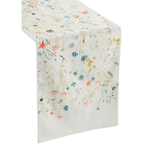 Maison d' Hermine Table Runner 100% Cotton 14.50 Inch x 108 Inch Decorative Tablerunner Easter Table Runners for Dining, Kitchen, Parties & Camping, Colmar (Double Layer) - Spring/Summer