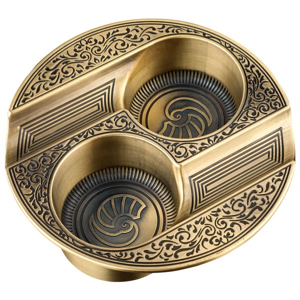 XIFEI Cigar Ashtray Metal Ashtrays for Patio/Home/Table Modern Ashtrays(Gold)