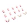 Medium Rainbow Color Press On Nails Square, Coffin Shape Full Cover Reusable False Nails with Glue Stick On Nails with Glossy Designs, Artificial Fingernails Acrylic Fake Nails for Women Glue On Nails