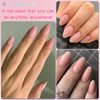 LuckForever 360pc Almond Press on Nails Short Fake Nails Nude Glue on Nails XS Short Acrylic Nails Press ons Nail Almond Artificial Fingernails Nude False Nails Tips with Nail Glue Adhesive File