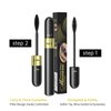 2 IN 1 for VIBELY Mascara, 5x Longer Waterproof Mascara 2 in 1 Lash Cosmetics 4D Silk Mascara, No Clumping, Long-lasting Black Mascara