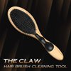 Bossman THE CLAW Round Hair Brush Cleaner Tool 3 Inch - Christmas Gifts for Him - Cleans Boar Bristle, Wave or Plastic Brushes and Combs - Black Hairbrush Cleaning Rake - Cat Brush & Dog Brush Cleaner