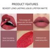 Lipstick Matte Lipstick Liquid Makeup Set, 6Pcs Long-Lasting Wear Non-Stick Cup Not Fade Waterproof Velvet Lip Gloss Kit, Lip Makeup Gift Sets for Girls and Women Dark Colors