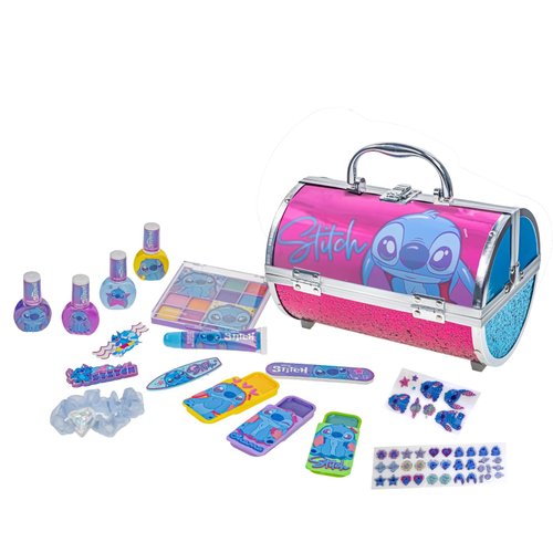 Stitch Girls Beauty Makeup Case Kit, Real Washable Makeup Set, Play Makeup, Party Favor, Birthday, Ages 3 4 5 6 7 8 9 10 11 12 by Townley Girl
