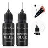 MelodySusie Nail Rhinestone Glue, Gel Nail Glue for Rhinestones for 3D Design Strong Adhesive Nail Gem Glue (2 * 0.42 Fl Oz Rhinestone Glue)