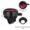 MZELQ Bicycle Bell Cute Clear Sound Adjustable Size Aluminum Bike Accessories Bell Ring for Girls Women Kids Adults, Black(Glitter Pattern)