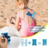 Justmetr Sand Remover for Beach, Sand Removal Bag Beach Essentials, Skin-Friendly Sand Wipe Off Mitts, Beach Accessories for Beach Vacation Camping Travel Trip (Talc-Free)