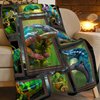 Chameleon Blanket Super Soft Warm Fluffy Flannel Cute Reptile Throw Blanket Cozy Fuzzy Plush Bedding Blanket Gift for Boys Girls Kids Teens Adults Couch Sofa 50"x40"